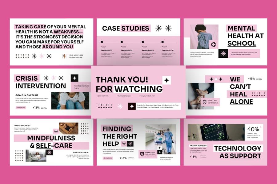 心理健康PPT模板 (PPTX)