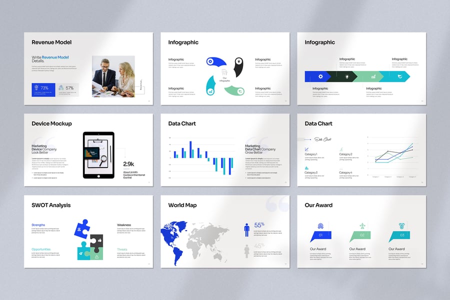 营销计划PPT模板 (PPTX)