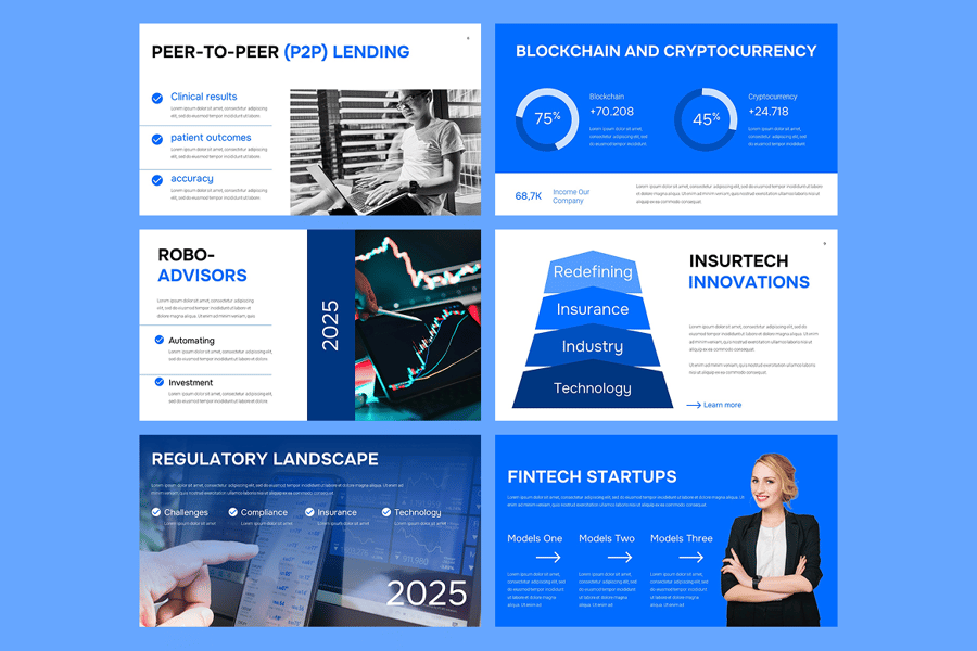 金融科技PPT模板 (PPTX)