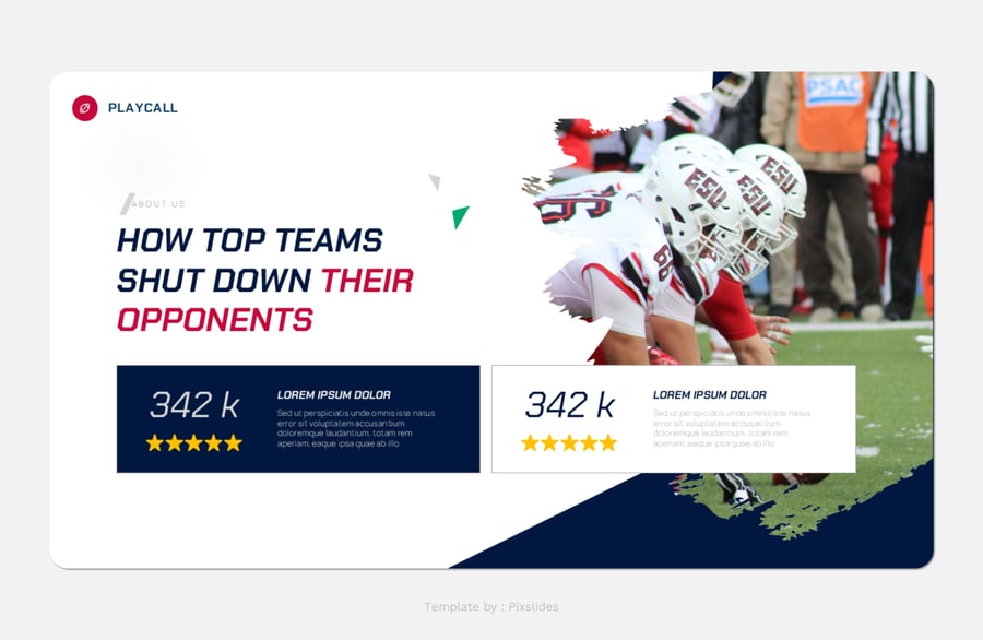 美式足球 PPT模板 (PPTX)