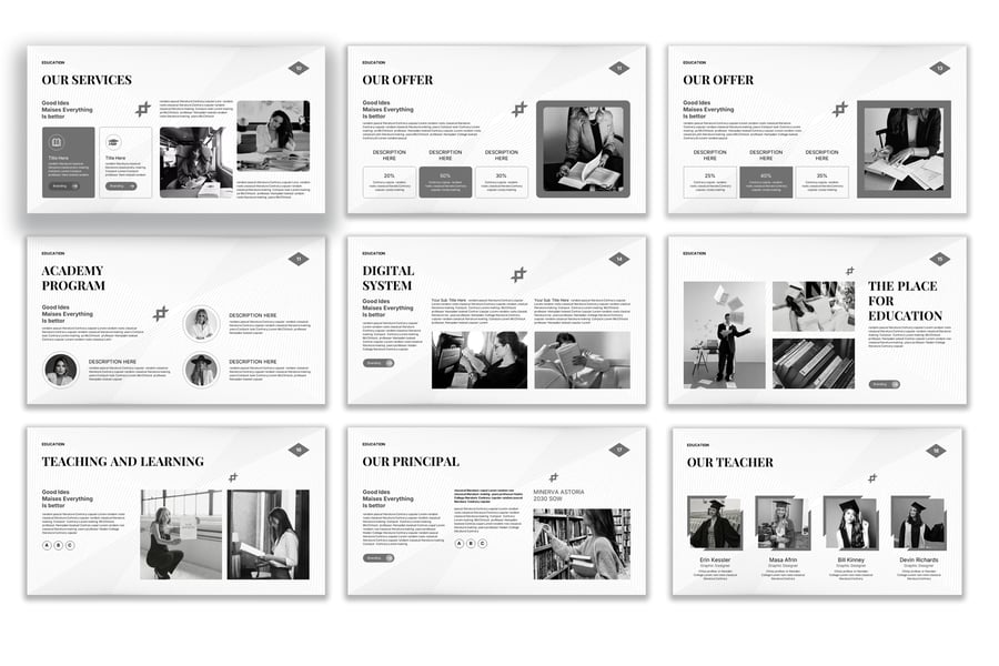 教育演示模板PPT模板 (PPTX)