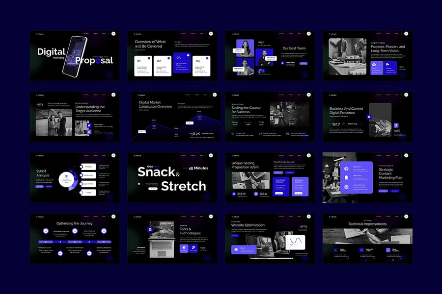 数字营销建议PPT模板 (PPT,PPTX)
