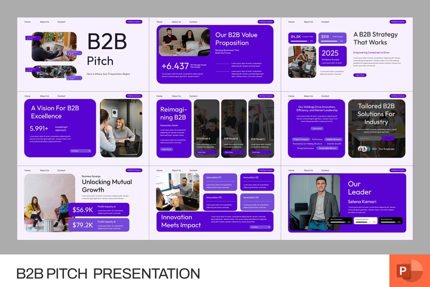 B2B路演PPT模板 (PPTX)