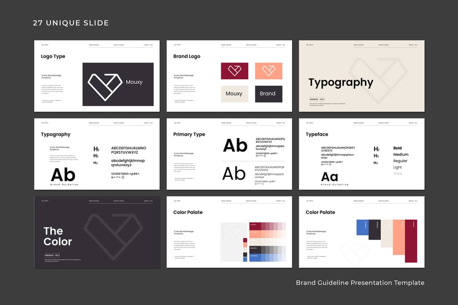 品牌指南演示模板PPT模板 (PPTX)