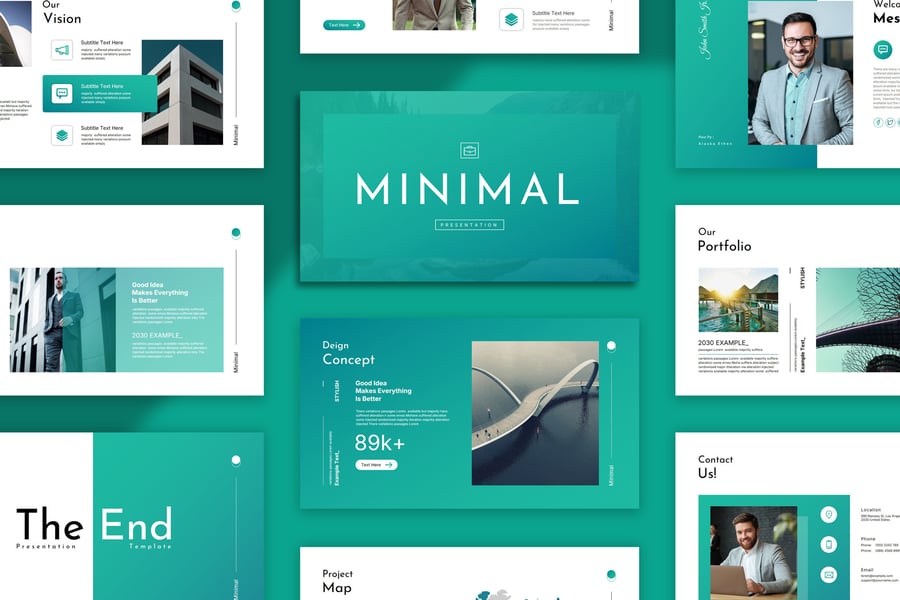 极简主义PPT模板 (PPTX)