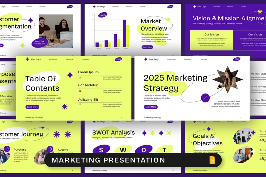 营销策略PPT模板 (PPTX)