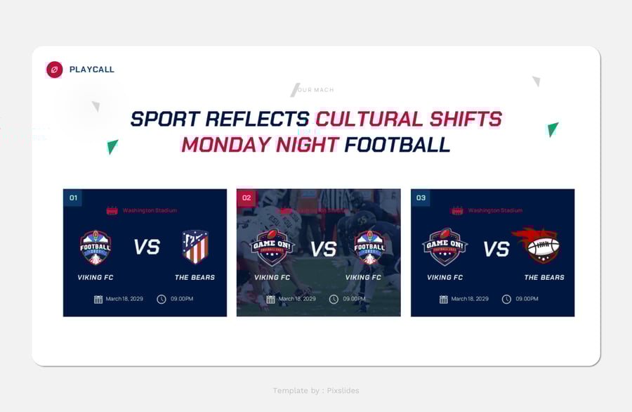 美式足球 PPT模板 (PPTX)