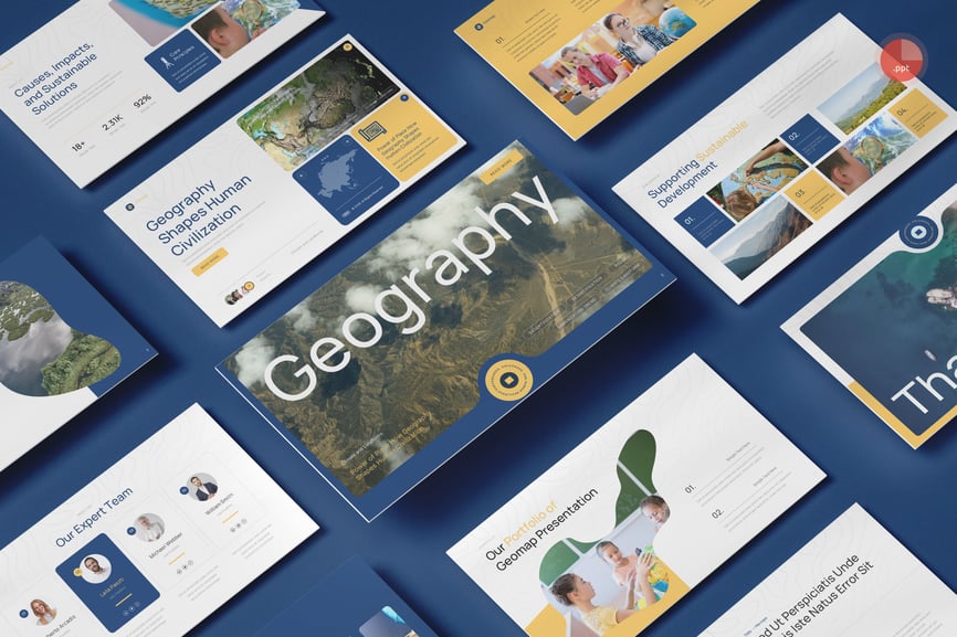 地理PPT模板 (PPTX)