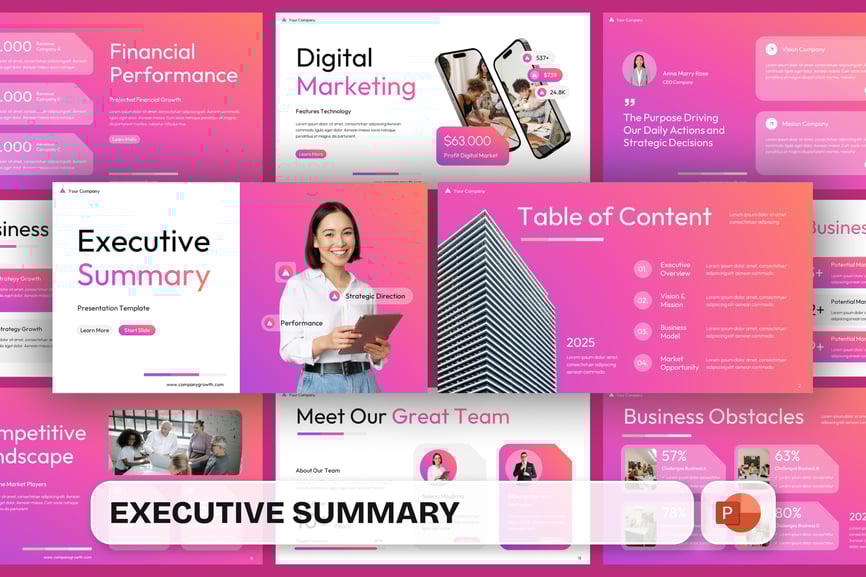 执行摘要PPT模板 (PPTX)