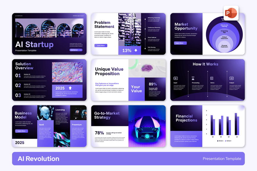 人工智能革命PPT模板 (PPTX)