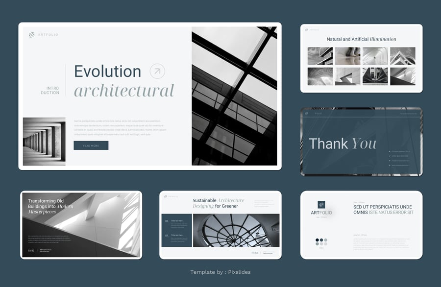 架构组合PPT模板 (PPTX)