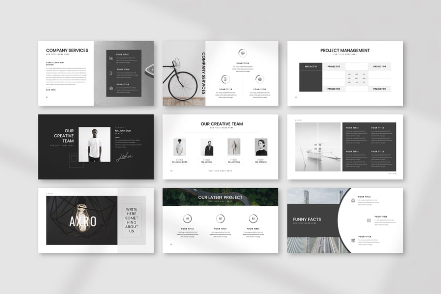 简单的极简主义设计呈现PPT模板(PPTX)