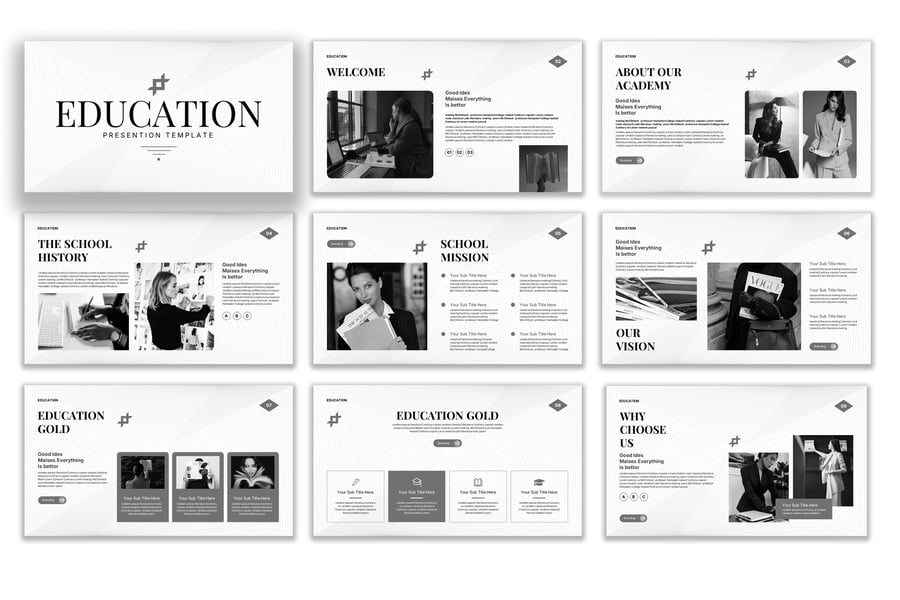 教育演示模板PPT模板 (PPTX)