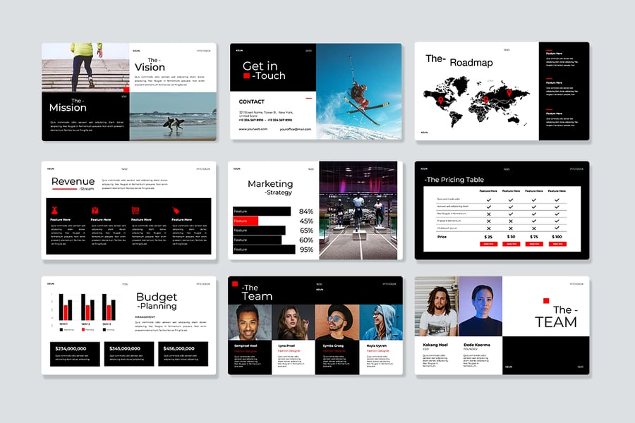 现代运动时尚品牌PPT模板 (PPTX)