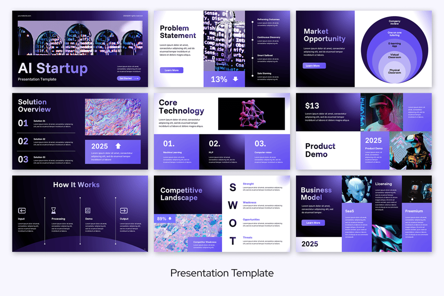 人工智能革命PPT模板 (PPTX)