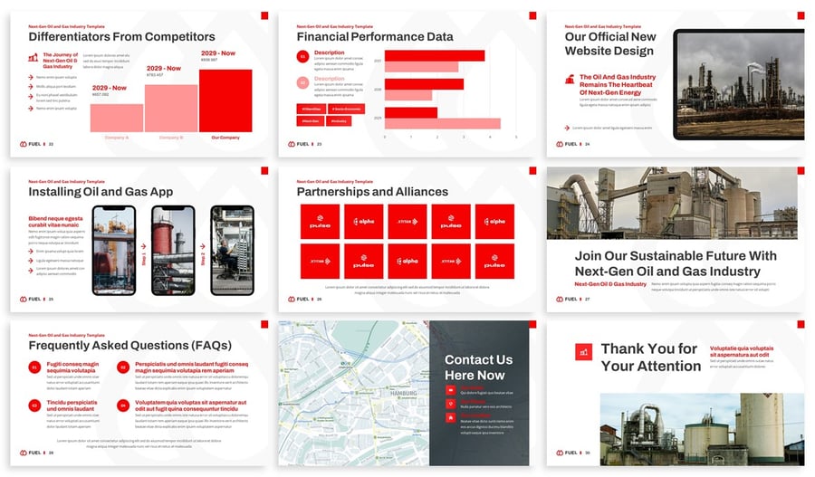 石油和天然气 PPT模板 (PPT,PPTX)