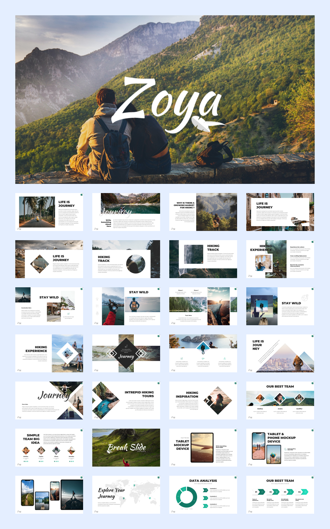 32套国外海洋旅游PPT模板，感受大自然的美！[s06]