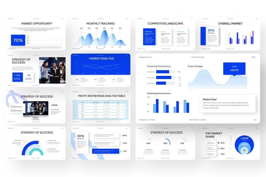财务路演PPT模板 (PPTX)
