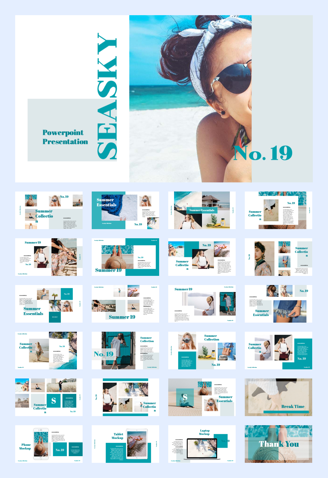 32套国外海洋旅游PPT模板，感受大自然的美！[s06]