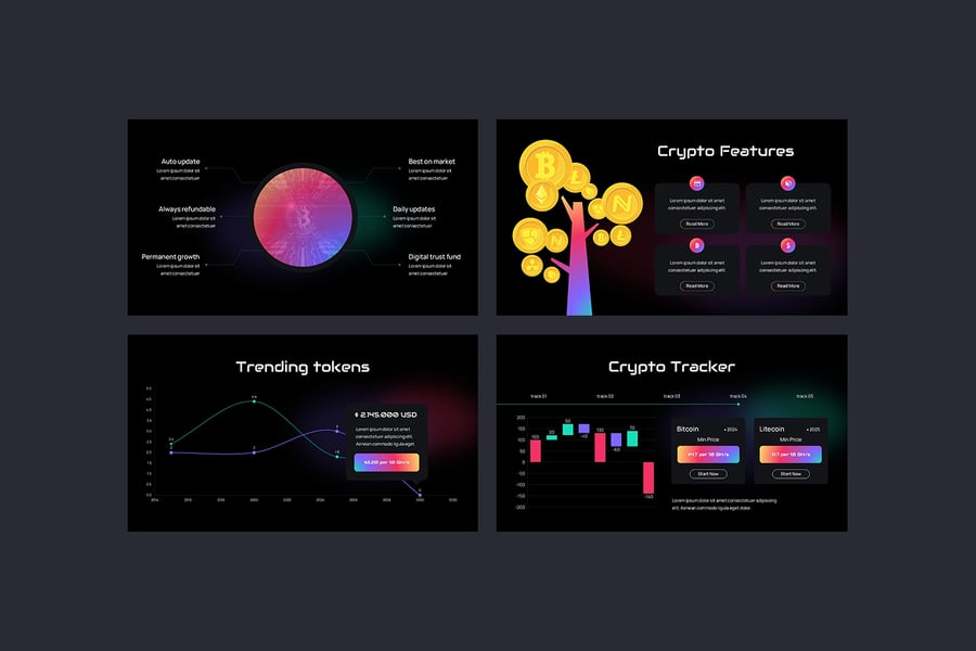 加密货币PPT模板 (PPTX)