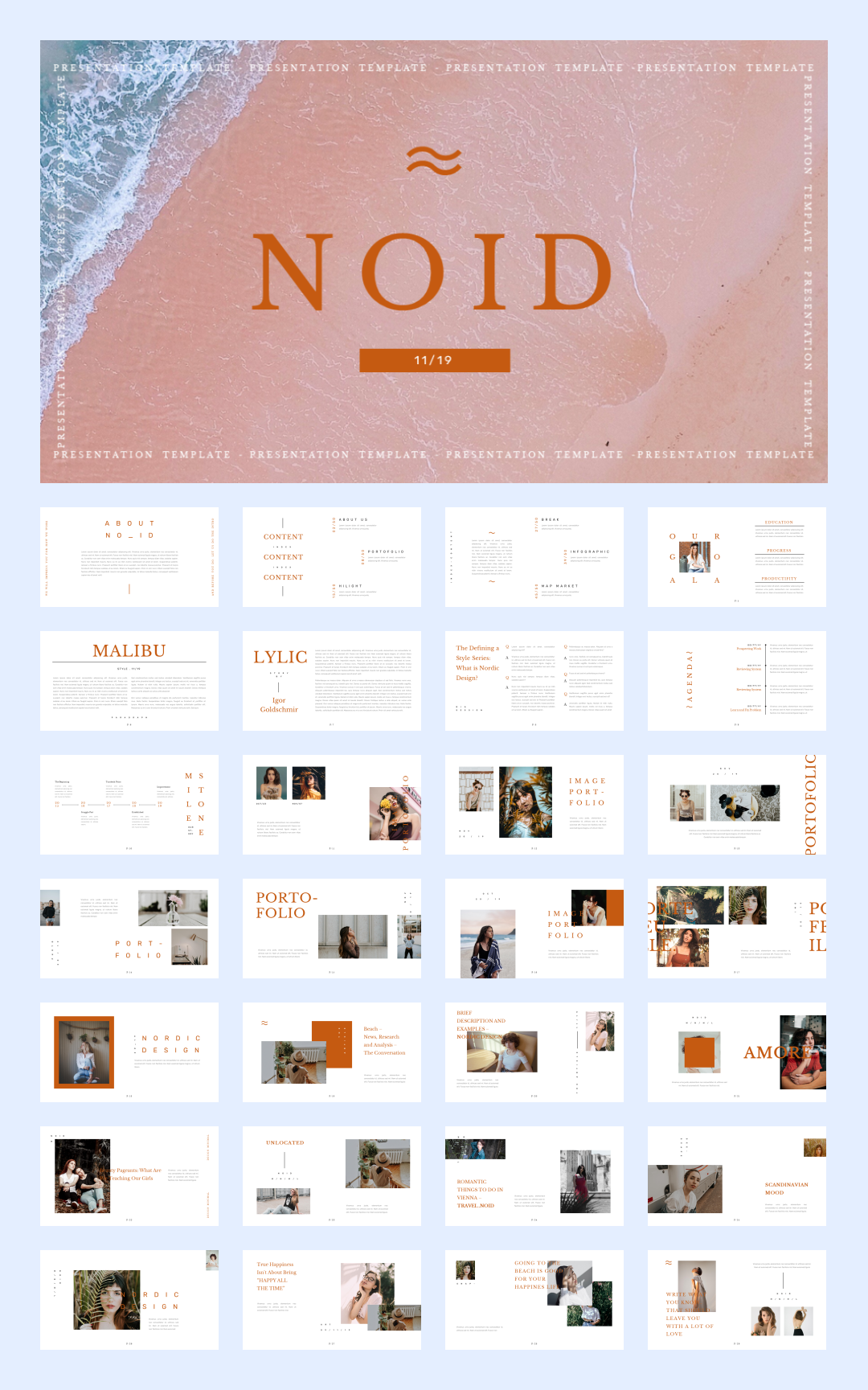 32套国外海洋旅游PPT模板，感受大自然的美！[s06]