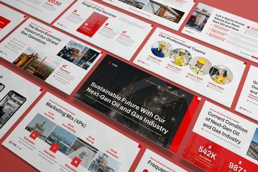 石油和天然气 PPT模板 (PPT,PPTX)