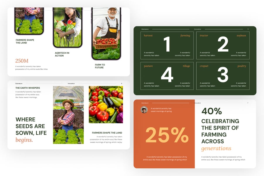 农业园艺PPT模板 (PPTX)