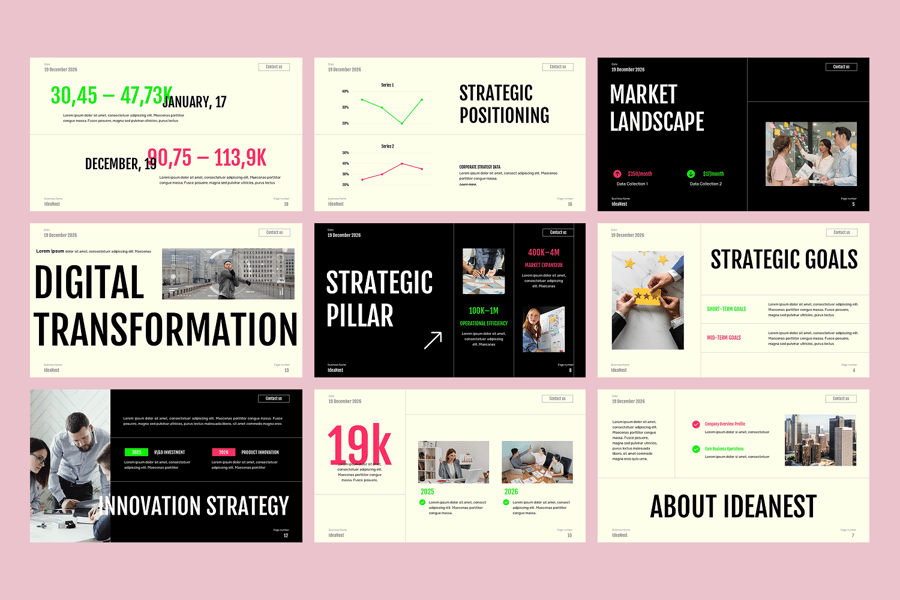 公司战略PPT模板 (PPTX)