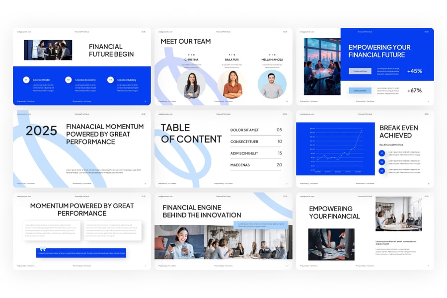 财务路演PPT模板 (PPTX)