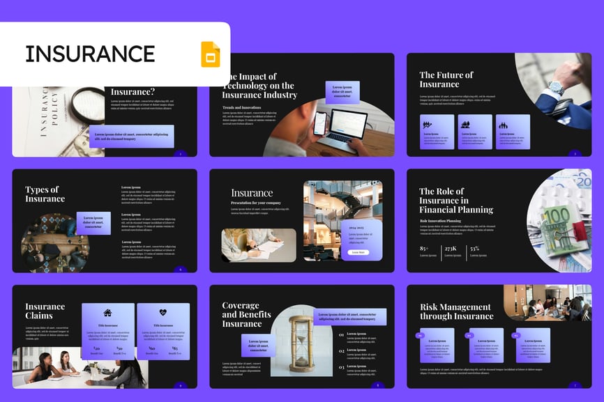 保险建议PPT模板 (PPTX)