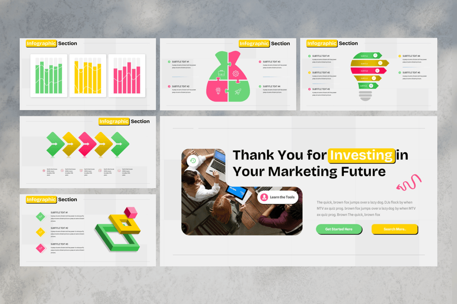 营销教育PPT模板 (PPTX)