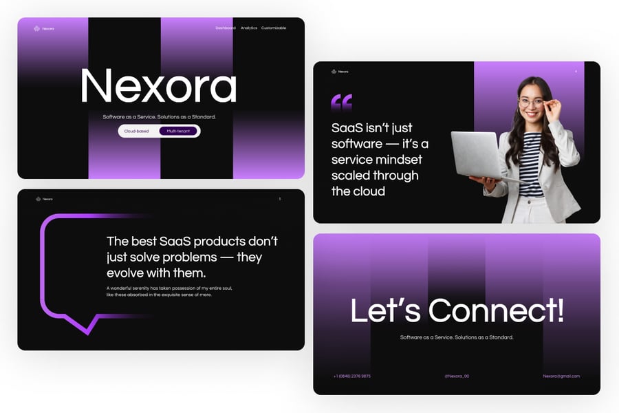 SaaS 服务PPT模板 (PPTX)