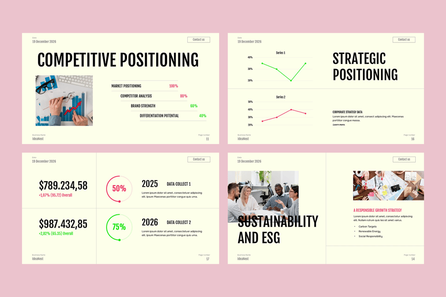 公司战略PPT模板 (PPTX)