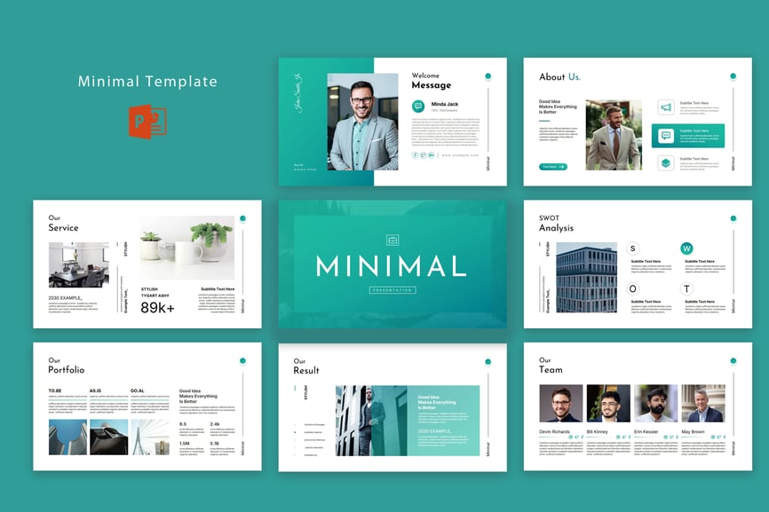 极简主义PPT模板 (PPTX)