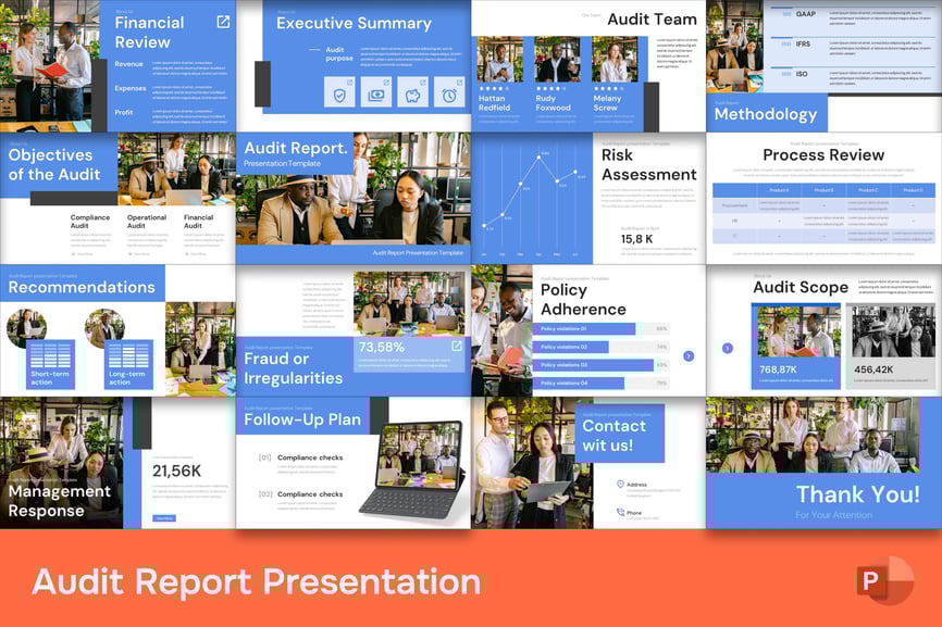 审计报告PPT模板 (PPTX)