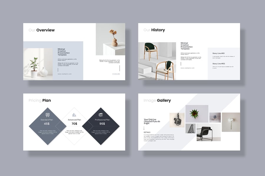 简单的极简主义PPT模板 (PPTX)