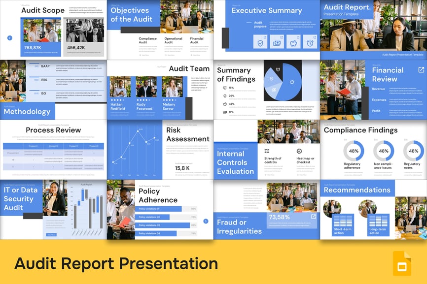 审计报告PPT模板 (PPTX)