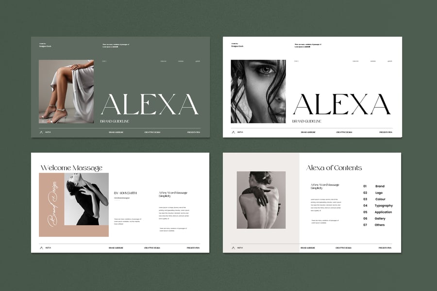 品牌指南演示模板PPT模板 (PPTX)