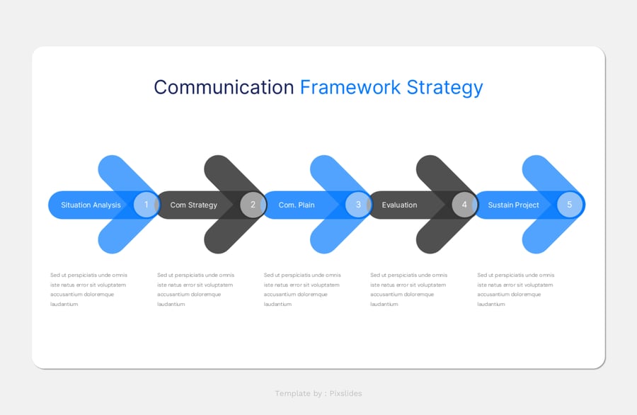 通信策略PPT模板 (PPTX)