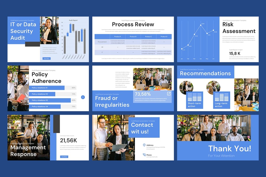 审计报告PPT模板 (PPTX)