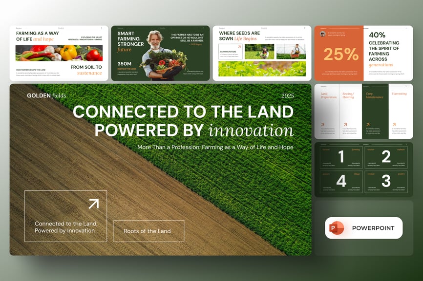 农业园艺PPT模板 (PPTX)
