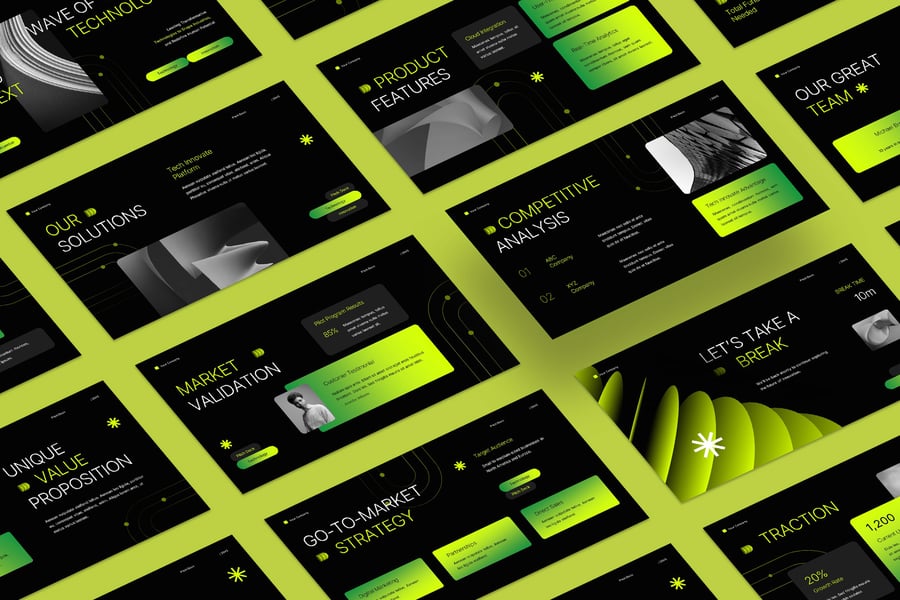 现代未来派路演PPT模板 (PPTX)