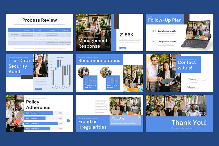 审计报告PPT模板 (PPTX)