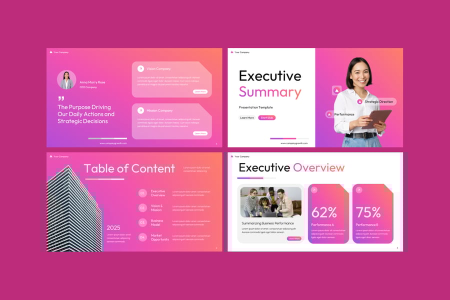 执行摘要PPT模板 (PPTX)