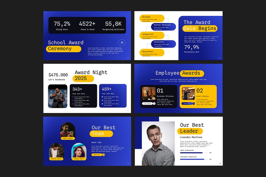 颁奖典礼PPT模板 (PPTX)