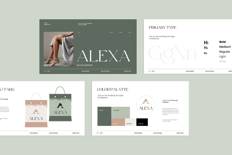 品牌指南演示模板PPT模板 (PPTX)