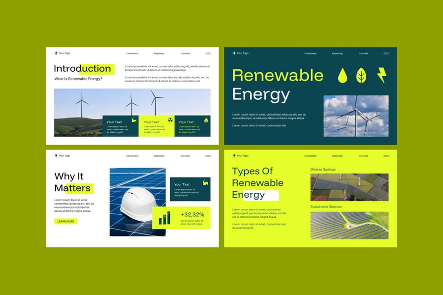 可再生能源PPT模板 (PPTX)