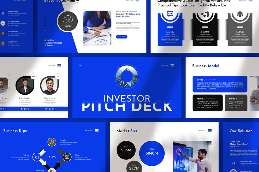 投资者路演PPT模板 (PPTX)