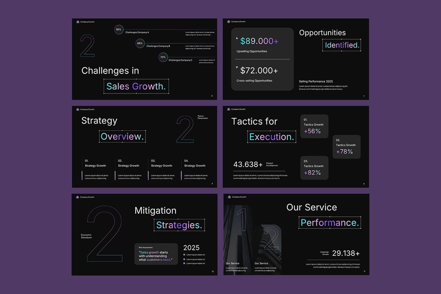 销售增长PPT模板 (PPTX)