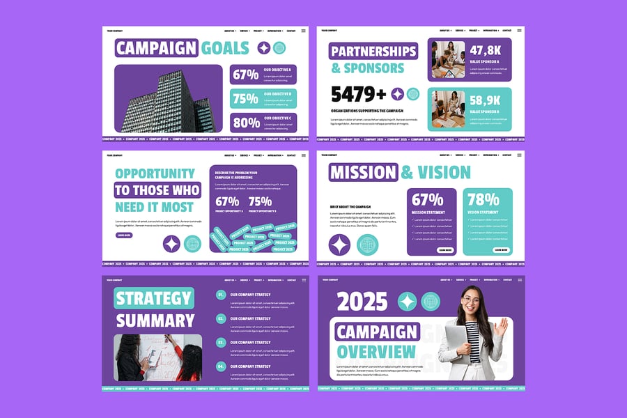 公益运动活动PPT模板 (PPTX)